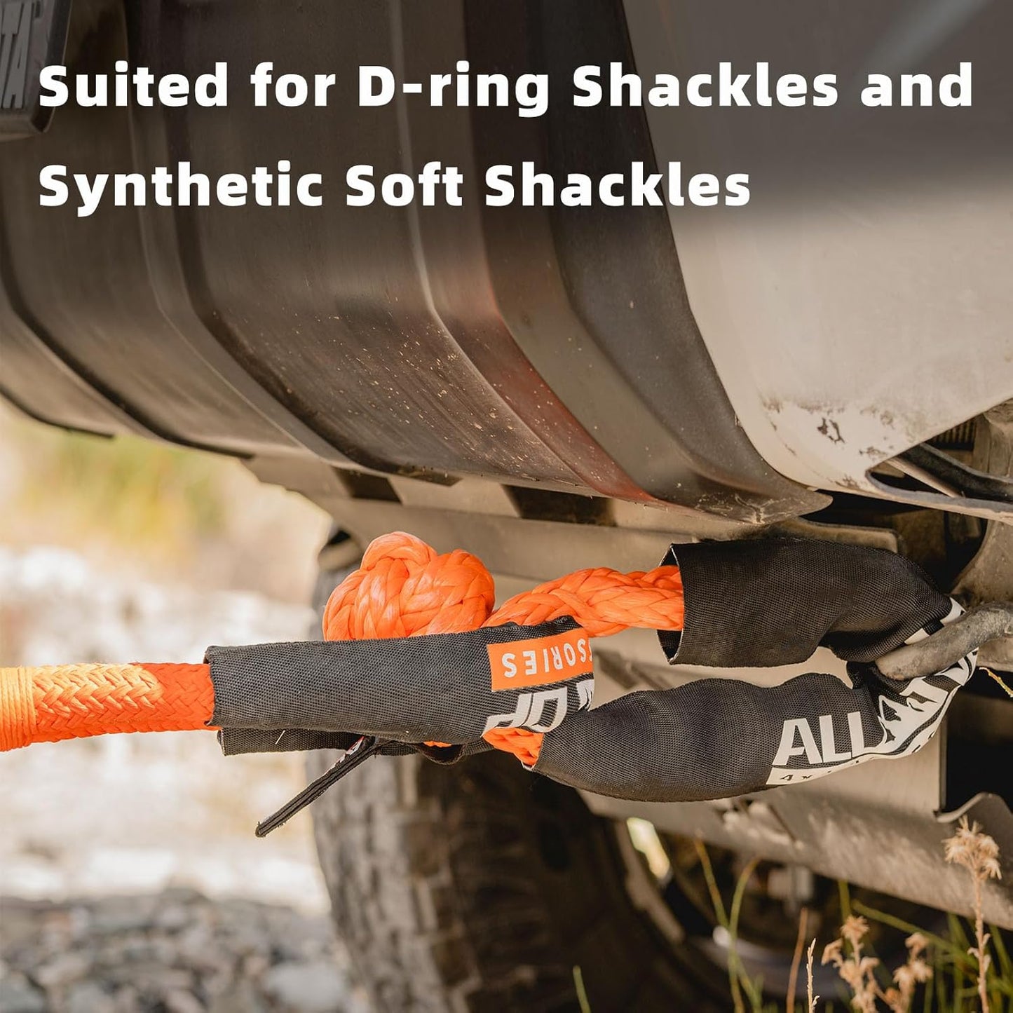 ALL-TOP Kinetic Recovery Rope, 48000Lbs, 1in x 30ft, Heavy Duty 30+% Elasticity, 16000Lbs Work Load Limit for 4x4 Offroad Vehicle