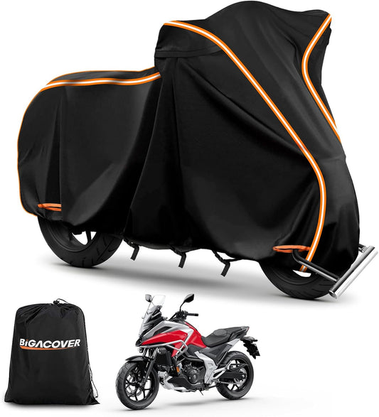 420D Waterproof Motorcycle Cover for Honda Africa Twin,CRF250f, CRF300l and NC750X/CB500X/XR150, Outdoor Bike Cover Windproof Heavy Duty Waterproof All Weather Protection