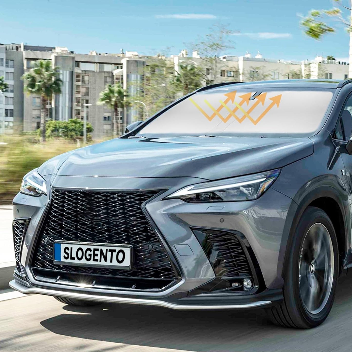 Sun Shade for NX300h/NX300/NX200t Windshield Sunshades for 2015-2020 2021 Lexus NX SUV Windshield Cover for NX300 NX300h Front Window Shields Protector Sun Visor Blocks UV Rays Car Accessories