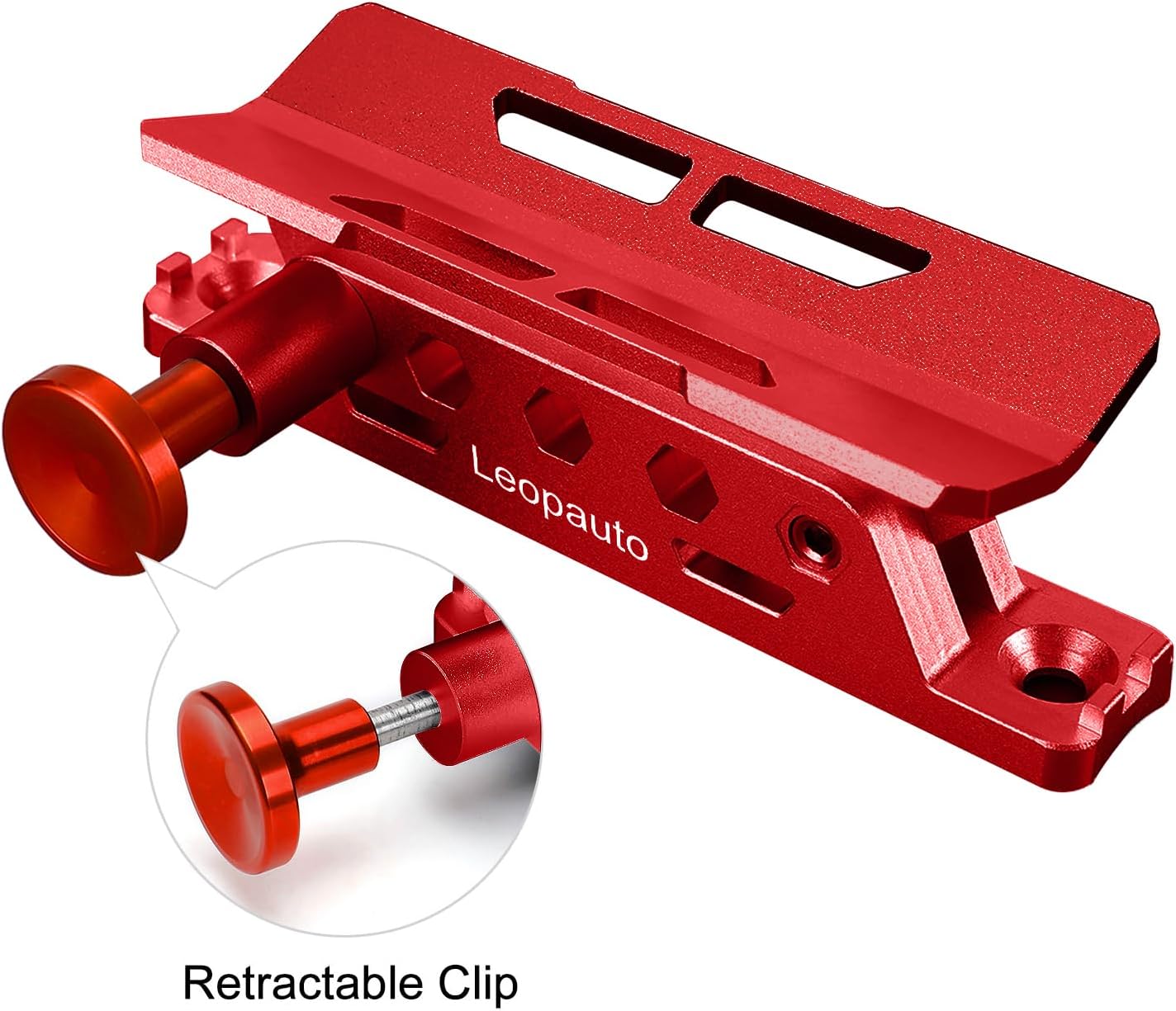 Universal Vehicle Fire Extinguisher Bracket, Aluminum Adjustable Quick Release Roll Bar Fire Extinguisher Bottle Mount with 8 Clamps, Compatible with Jeep Wrangler JK TJ Rubicon UTV, Red