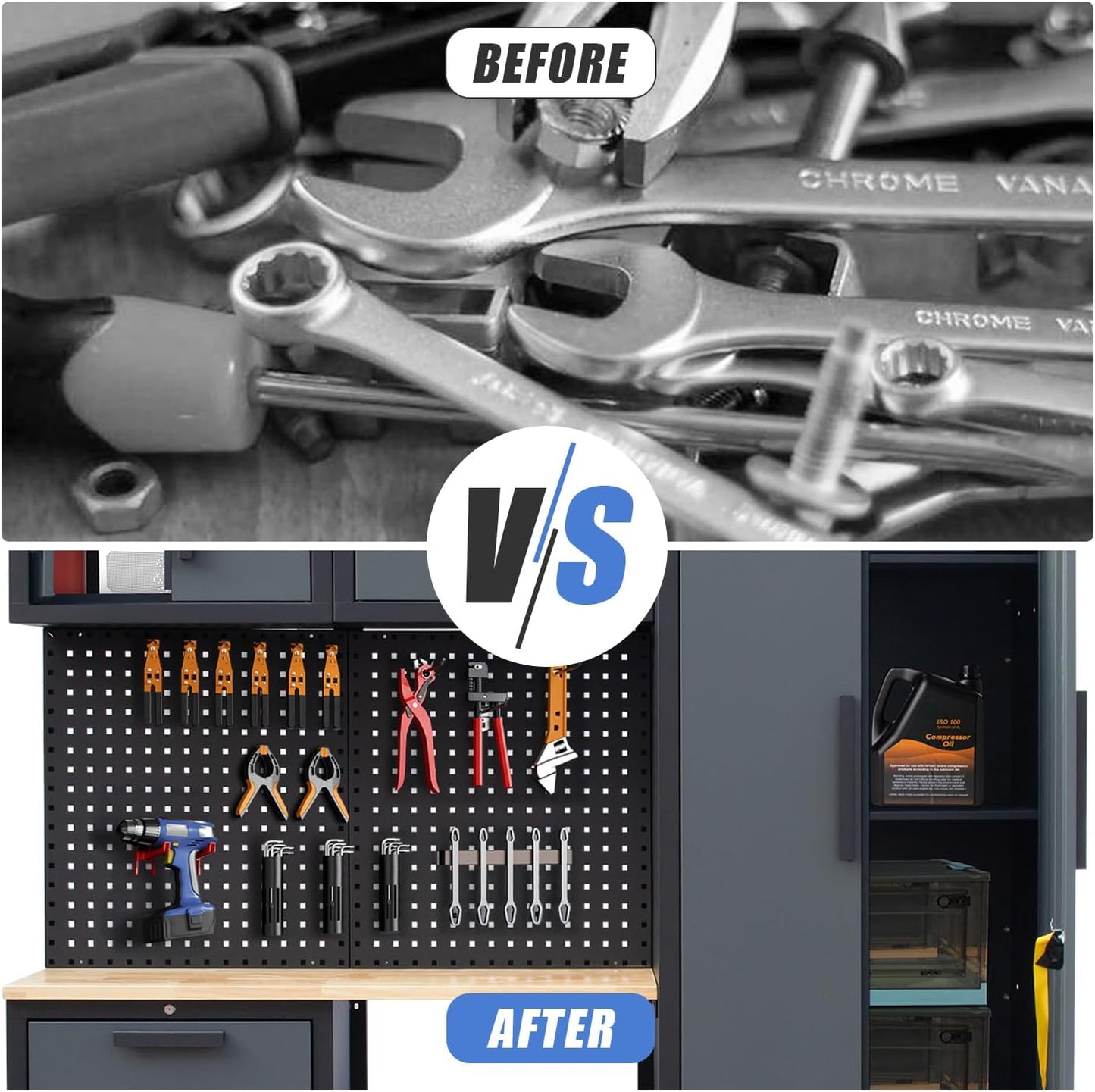 Garage Storage Cabinet System Workshop Set 5Pcs Garage Cabinets and Storage System for Tool Organization