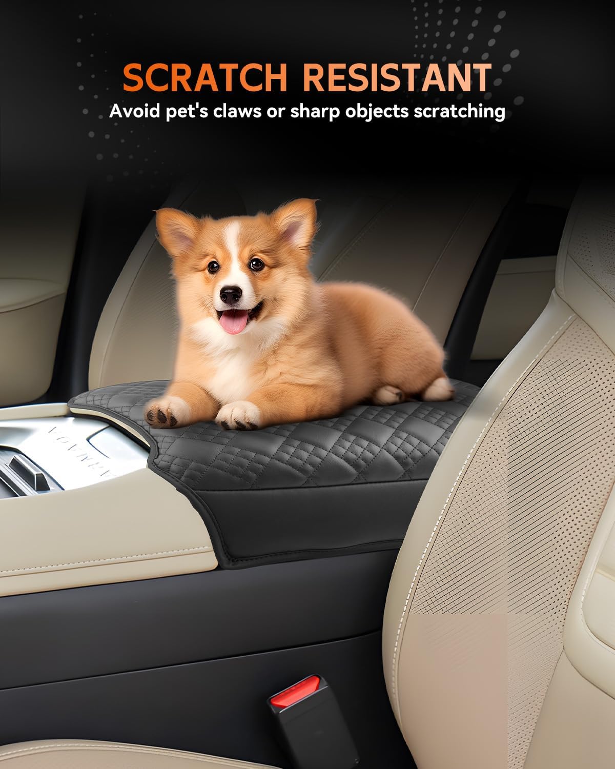 CDEFG for 2025 Nissan Armada Center Console Cover Armrest Box Cover for Armada (SV, SL, Platinum, Pro-4X, Platinum Reserve) 2025+ Accessories Console Arm Rest Protector