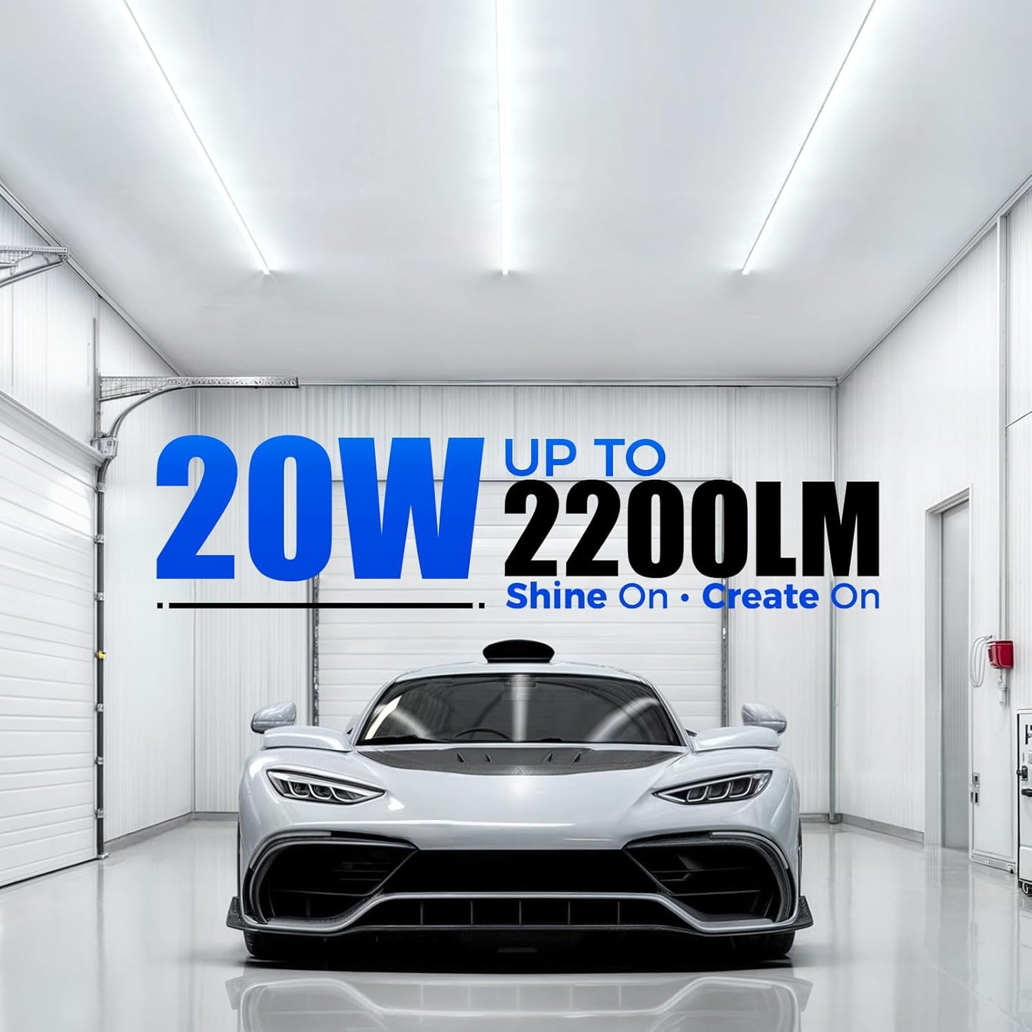 Barrina (6 Pack LED T5 Integrated Single Fixture, 4FT, 2200lm, 6500K Super Bright White, 20W Utility LED Shop Light, Ceiling and Under Cabinet Light, Corded Electric with ON/Off Switch, ETL Listed