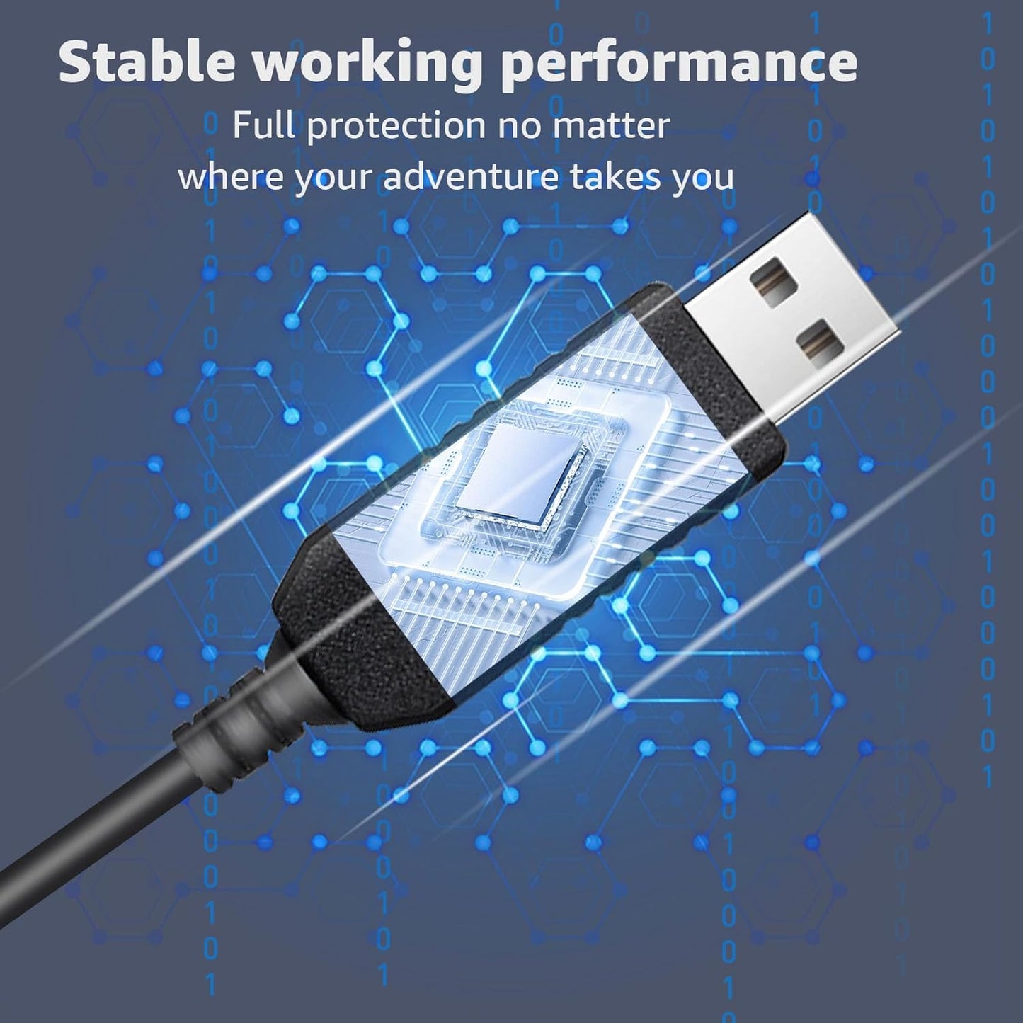 3.3Ft Radar Detector Cable - USB to RJ11 Plug Cable for Escort Radenso XP Uniden Beltronics Cobra Whistler - Premium Replacement Power Cord for Radar Detectors - Durable USB to RJ11 Connection