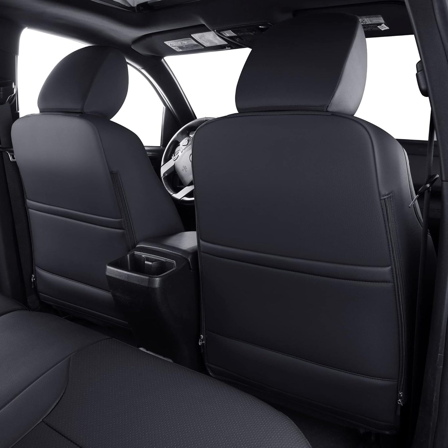 LUCKYMAN CLUB 2 Front Tacoma Seat Covers Custom Fit 2016-2023 Tacoma Crew Cab and Extended Cab (Black 2 pcs)