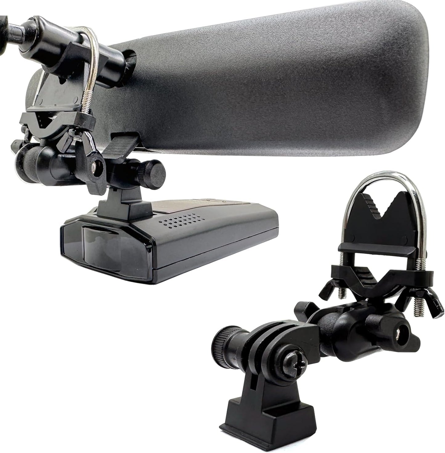 Heavy Duty U-Bolt Rearview Mirror Stem Mount Holder Compatible with M1 M2 Dash Camera for Escort Max360c Max 3 4 MKII MAXCAM X IXc Cobra DualPro GT 360 RAD 700i Radar Detector (EZ Mag-net Connection)