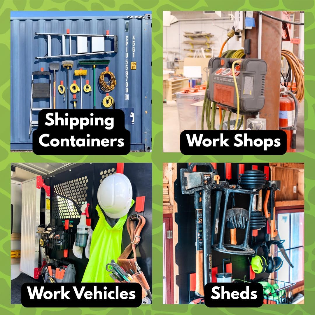 GATOR MAGNETICS MEGA 3" and 4.5" Open Hook 4 Pack - Magnetic Heavy Duty Garage Hooks with 45 lb Hold for Steel Surfaces - Garage Organization for Tools, Ladders, Weed Eaters, and More