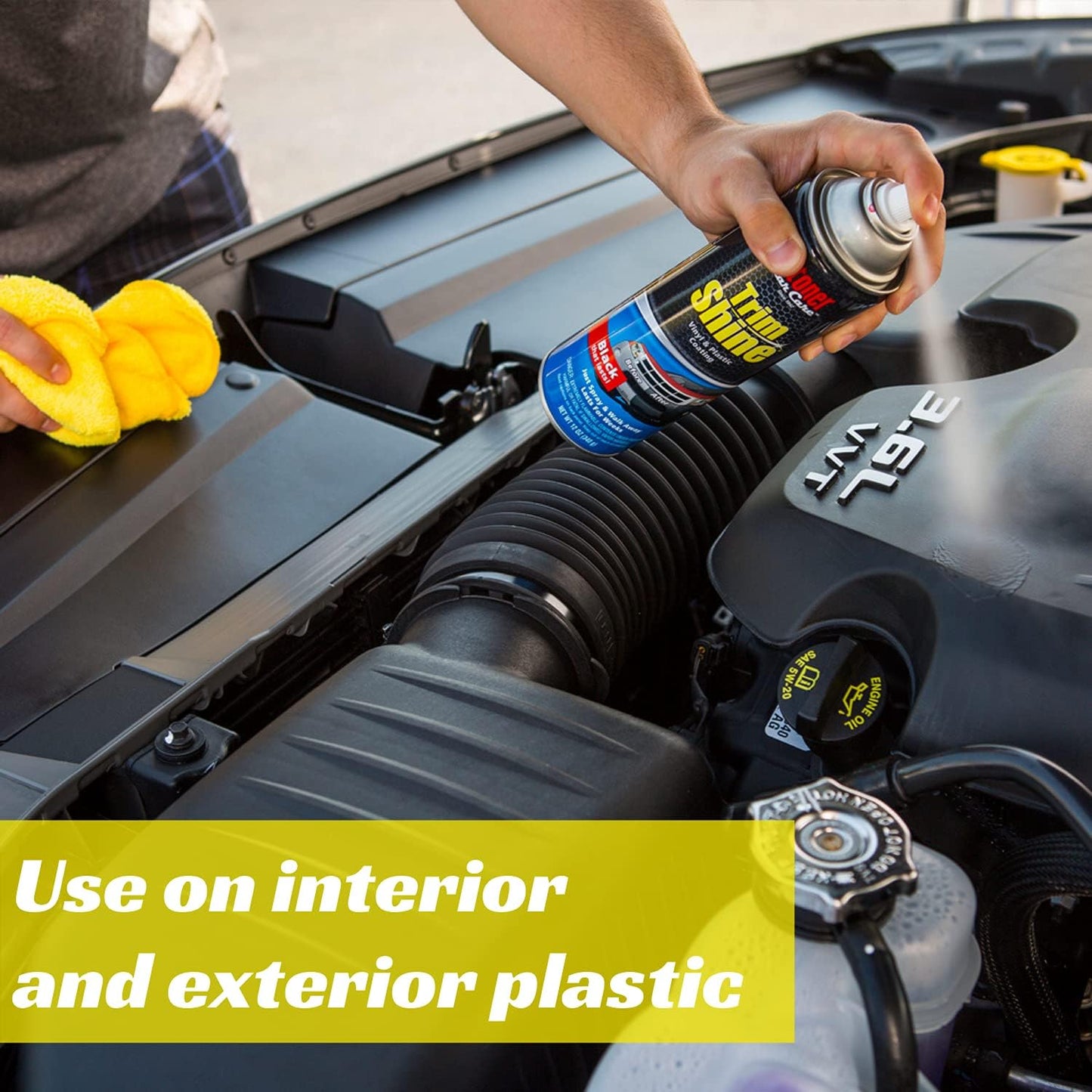 Stoner Car Care 91034-2PK Trim Shine – Vinyl and Plastic Protectant Coating for Interior & Exterior Car Detailing – Restores OEM Color, Adds Shine, UV & Water Protection – 12 Oz, Pack of 2