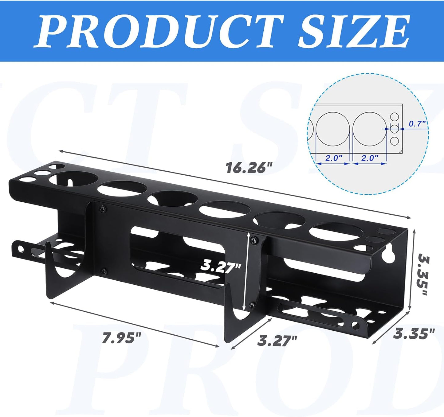 Hicarer 2 Packs Caulking Tube and Gun Holder Caulking Gun Storage Rack with Horizontally Base Sealant Organizer for Garage and Workspace Wall Mounted Tubes Nozzle