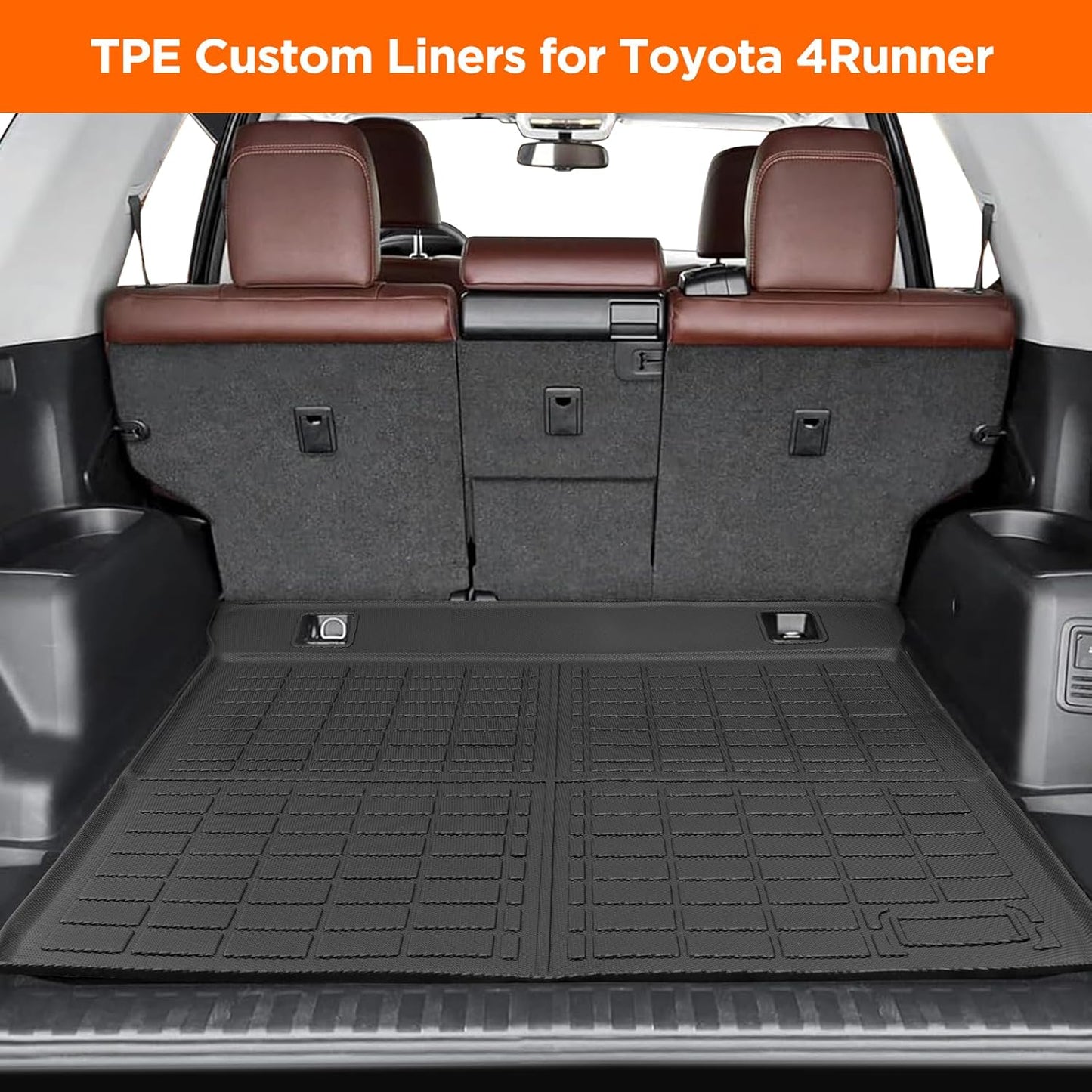 All Weather Floor Mat for Toyota 4Runner 2024 2023 2022 2021 2020 2019 2018 2017 2016 2015 2014 2013 (Only for 5 Seat),Heavy Duty for Lexus GX460 2014-2023 Floor Mat TPE Liners for 4Runner Accessories