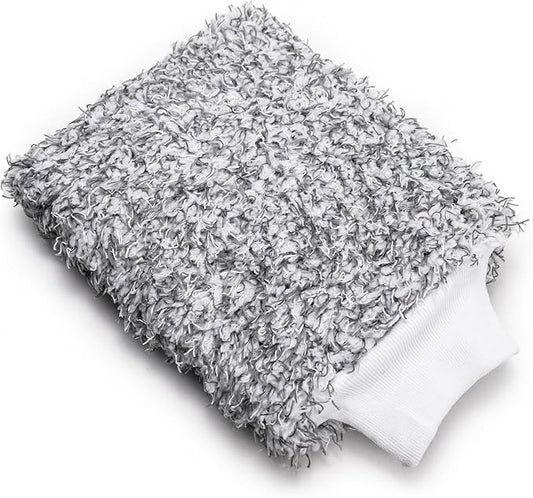 Blackline Microfiber Automotive Wash Mitt -Premium Scratch Free Wash Mitt for Car Cleaning|Car Detailing Accessory Works with Bucket, Car Shampoo, or Foam Cannon | 70%/30% Microfiber Blend, 9"x11"