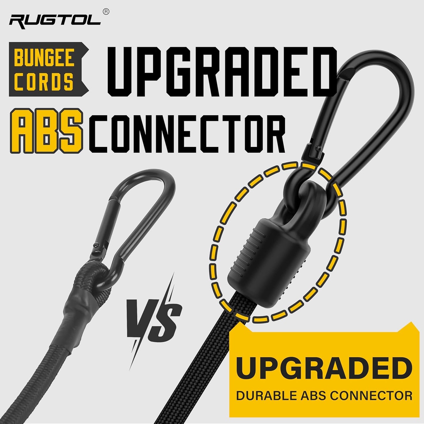 Bungee Cords with Hooks, Upgrade 36 inch Adjustable Bungee Cords with Carabiner Hooks, Easy to Adjust from 7'' to 36'' Elasticity UV-Resistance Bungee Straps Heavy Duty for Bike, Cargo, Tent, 12 Pack