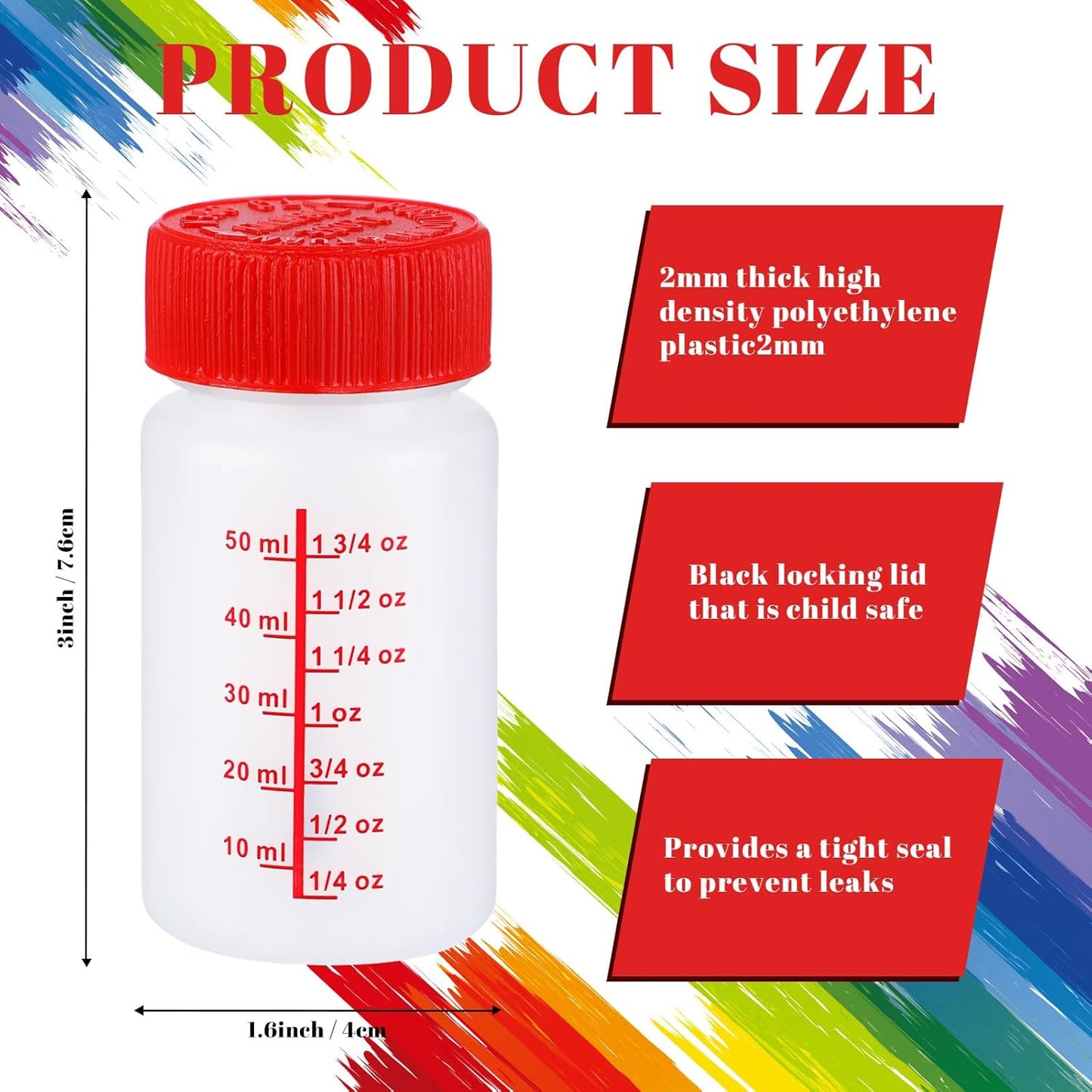 Mumufy 120 Pcs Paint Touch up Paint Bottles with Brush and Lid Empty Touch up Paint Bottle with Paint Mixing Balls 2 oz Fluid Capacity Leftover Paint Container for Car Scratches Repair (Red)