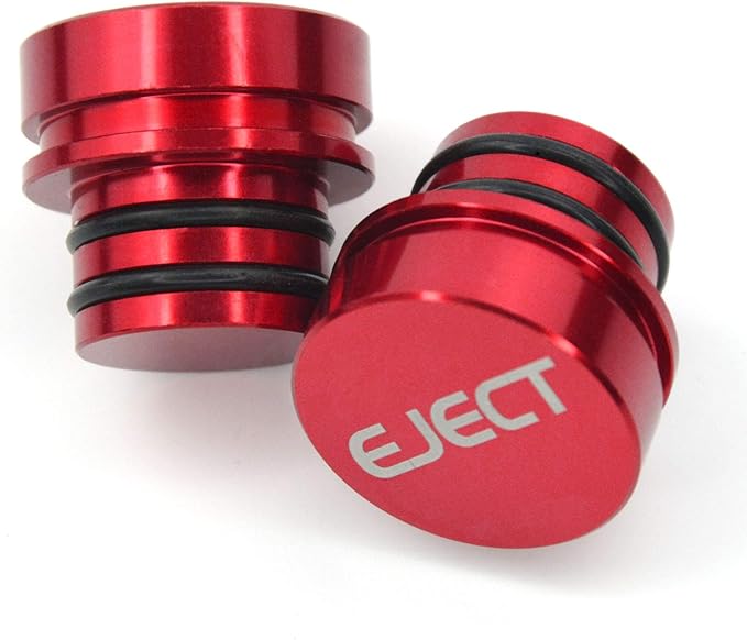 Billet Aluminum Cigarette Lighter Plug Cover, Fits All Vehicles with Standard 12 Volt Power Source (Eject)