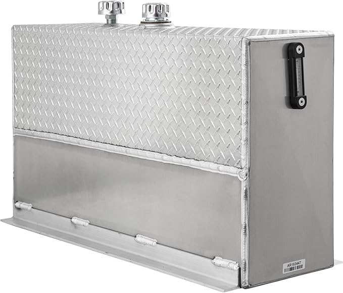 Buyers Products UR50A 50 Gallon Upright Aluminum Hydraulic Reservoir, Lightweight, With Baffles & Sight Gauge, Hydraulic Tank for Trucks