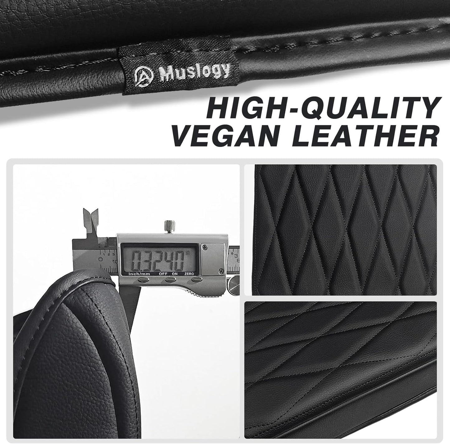 Muslogy Center Console Armrest Cover Compatible with Ford F-150 F150 2021-2025 Comfort Armrest Pad Arm Rest Cushion Vegan Leather Protector Regular Thick(WorkSurface ONLY)