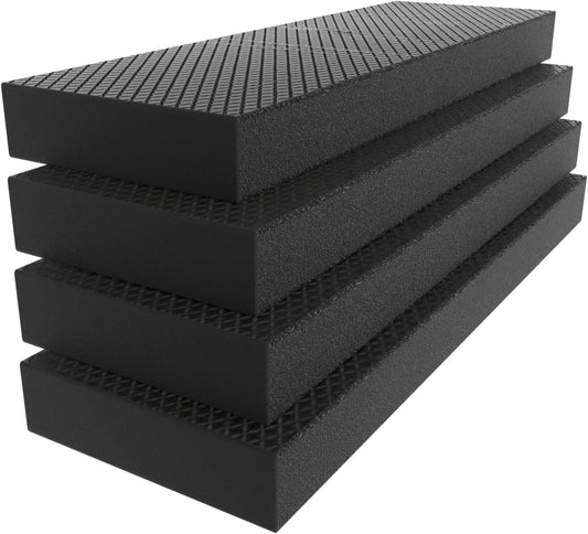 GWP04 Garage Wall Protector Car Door Protectors, Garage Accessories, Parking Stopper for Garage, Tool-Free, Designed in Germany (4-Pack Black)