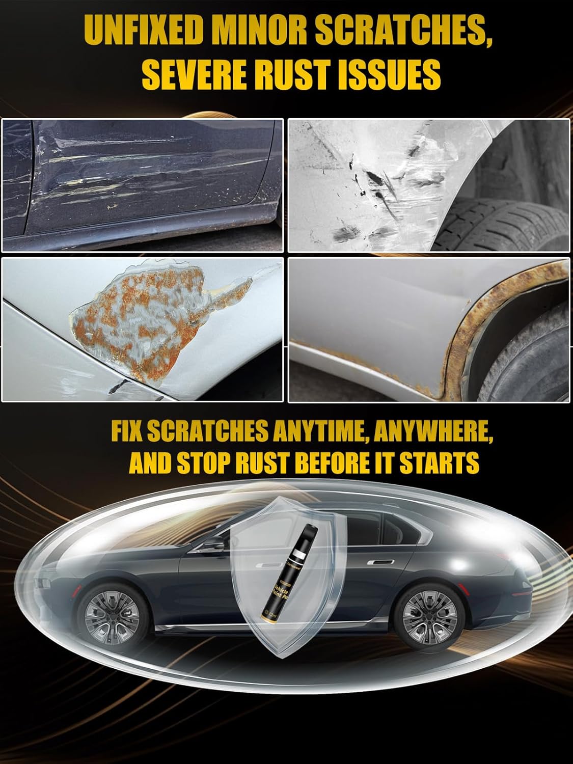 (W6H) Serenity White Pearl Touch Up Paint Compatible with Hyundai, Exact Match Car Paint Pen Automotive Scratch Repair Remover Kit Quick & Easy Solution for Vehicle Chips and Nicks