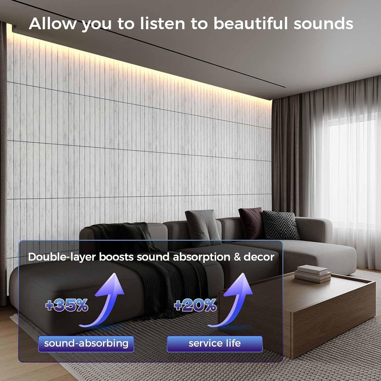 8 Pack Large Soundproof Wall Panels, 15.7 x 15.7 x 0.47 in Sound Proof Foam Panels for Walls, 1.2lb/ft³ High Density, Thicker 0.47in, Acoustic Panels, Sound Dampening Panels Gray