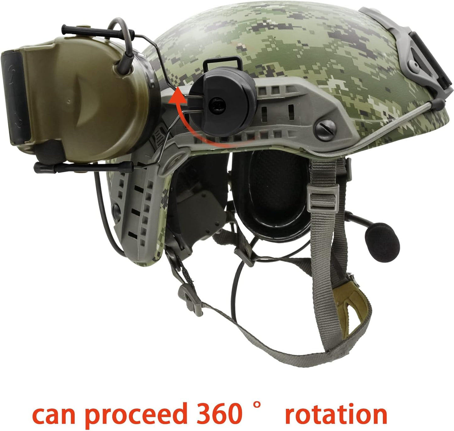 COMTA 2 Helmet-Type Tactical Headset with U94 PTT 2pin，Noise Canceling Headphones，for Airsoft Hunting Shooting