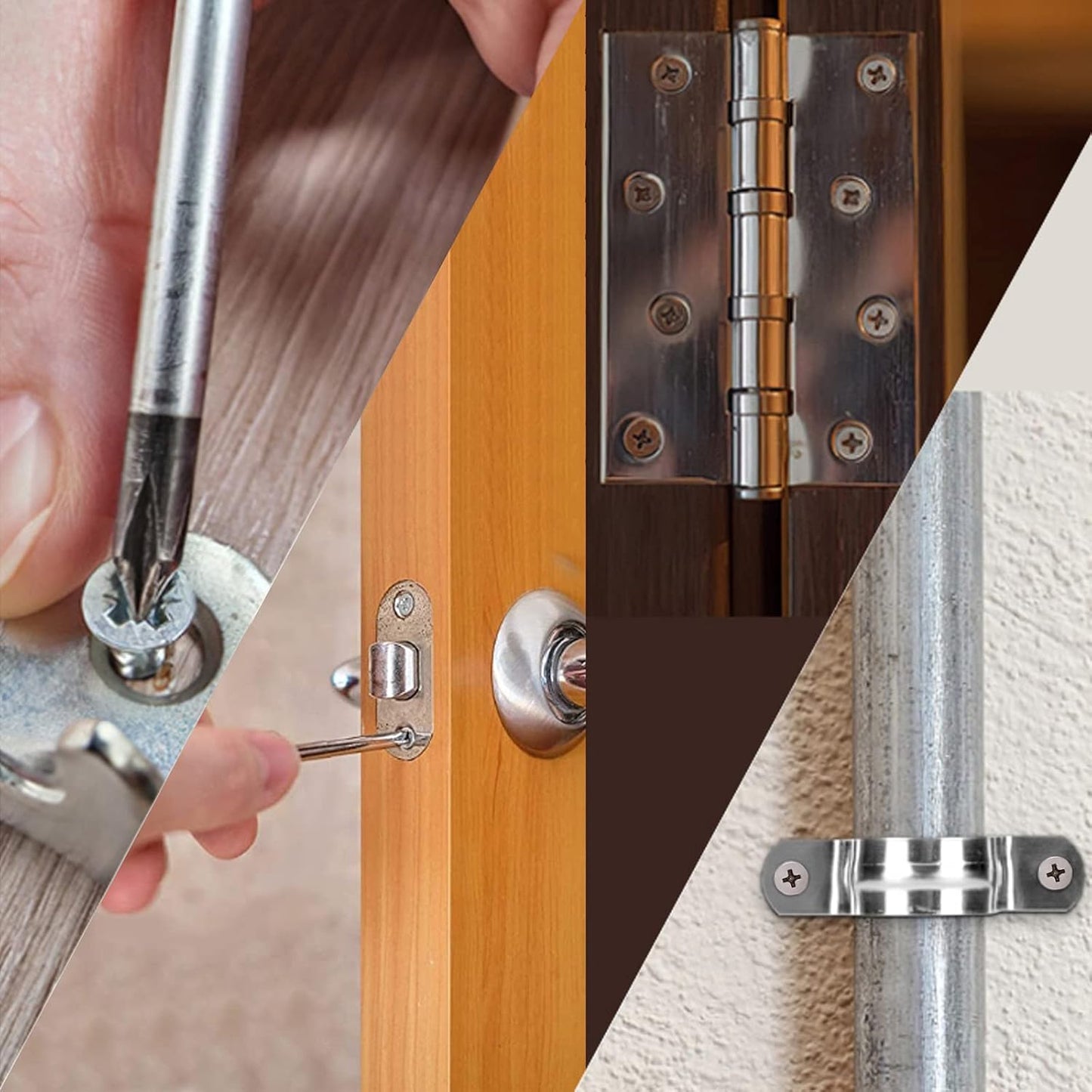 #8 x 3/4" Wood Screw 100Pcs 18-8 (304) Stainless Steel Screws Flat Head Phillips Fast Self Tapping Drywall Screws by SG TZH