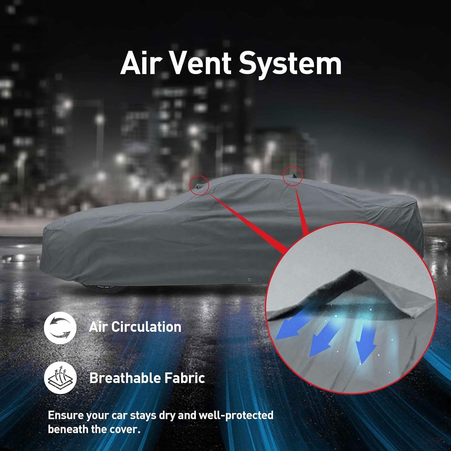 DaShield Ultimum Series Cadillac Seville 1976-2004 Sedan All Weather Protection Semi Custom Fit Dust, Sun, Snow, Rain Protection Indoor Outdoor