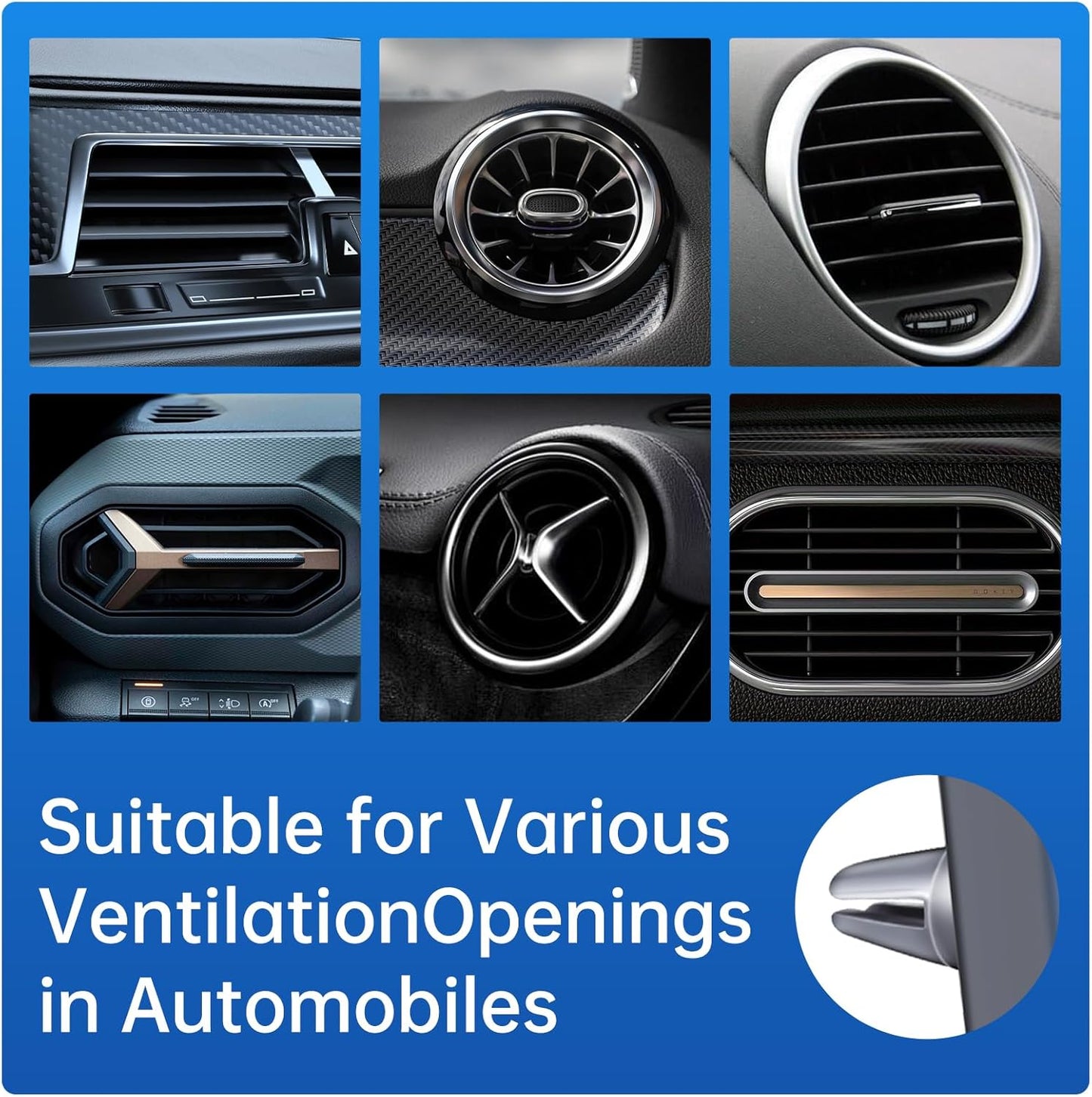 Auto-Aromatherapy Smart Car Air Freshener Diffuser with 3 Scent Options, Rechargeable Design, USB-Carger, and Easy to Install for Long-Lasting Freshness.(Grey)