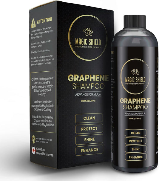 Graphene Shampoo – pH Neutral Car Wash | Advanced Hydrophobic & SiO2 Protection | Deep Cleans & Enhances Shine | Safe for Ceramic Coatings & All Paint Types – 16oz