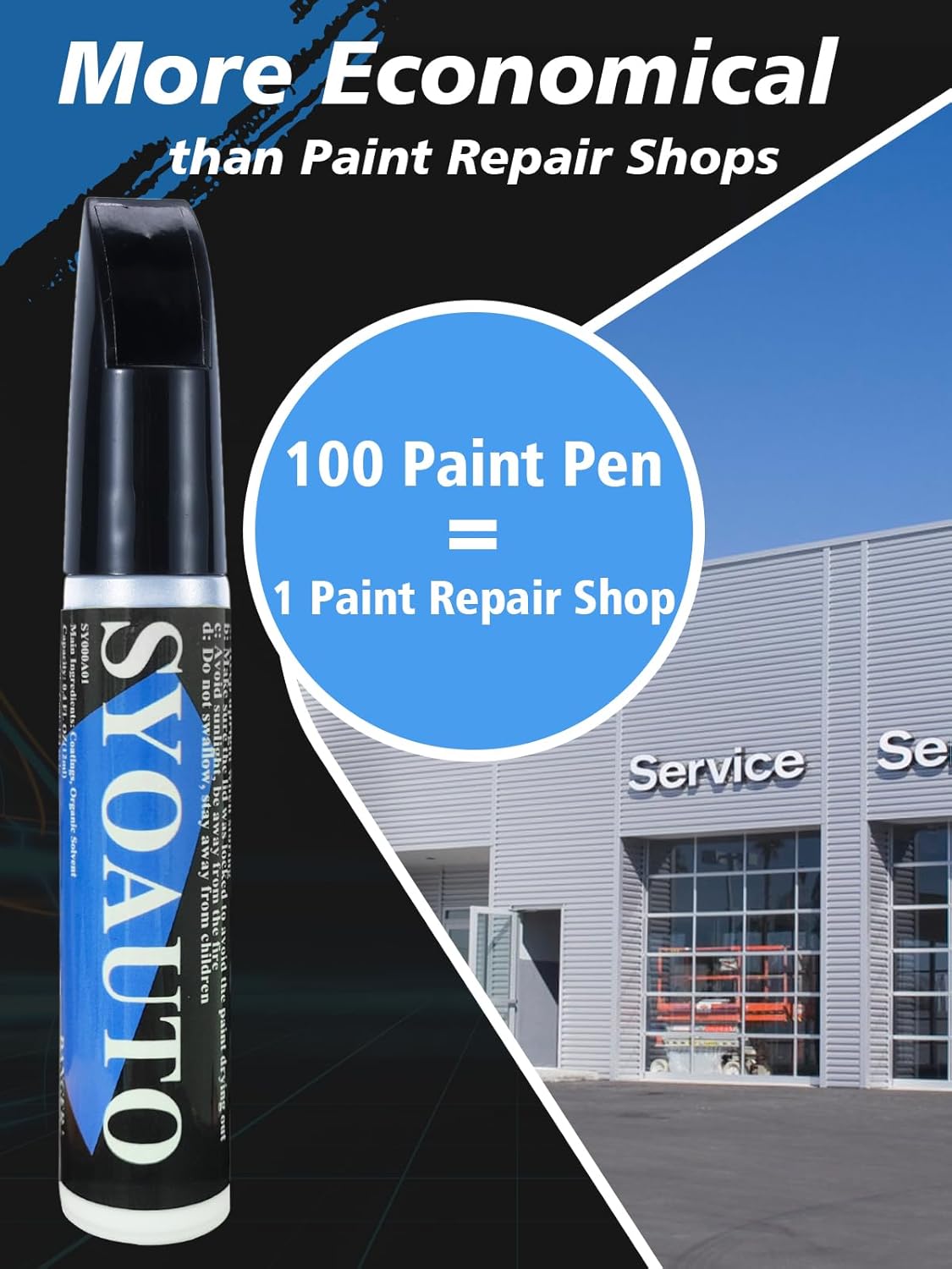 SYOAUTO Gray Car Touch Up Paint Auto Touch Up Paint 0.4 oz Gray Automotive Scratch Repair Pen Brush and Tip 2 in 1