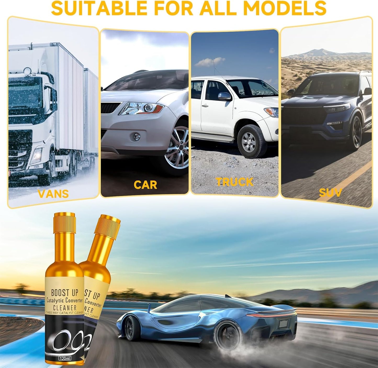 Catalytic Converter Cleaner,120 ml Auto Parts Engine Cleaner, Exhaust System Pipe Carbon Removal Treatment Additive Oil, Fuel System Treatment Oil Additive for Gas and Diesel Car (120ml-1PC)