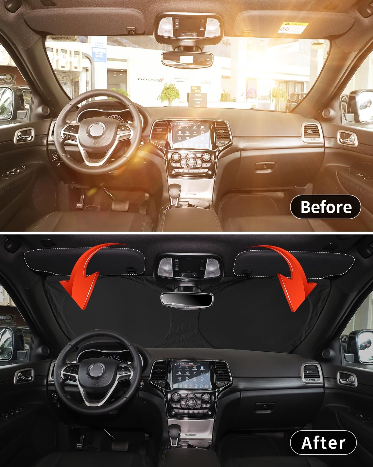 INSAUTO for Altima 2024 Windshield Sun Shade Sunshade for Nissan Altima Sedan 2019-2022 2023 Windshield Cover Front Window Sun Shield Foldable Sun Visor Protector UV Heat Protection Car Accessories