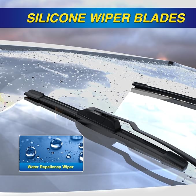 5 PLUS® Windshield Wipers Replacement for Chevrolet Chevy Traverse 2017-2012,Silicone Water Repellent Wiper Blades-24"/21"/13"(Set of 3), OEM Fit, All-Season, Easy Installation