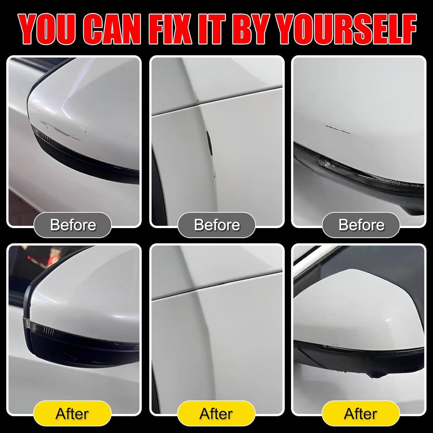 Car Touch Up Paint(Galactic Gray Metallic(G6M/WA618G)) for Cadillac, Car Paint Scratch Repair Kit, Quick & Easy Solution to Repair, 2 in 1 Scratch Remover Pen with 2PCS Disposable Micro Applicators