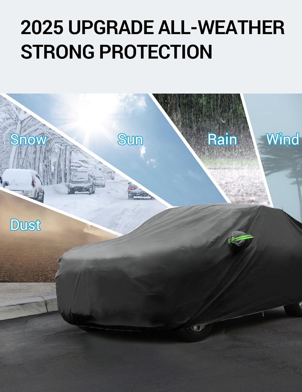 Proadsy 2025 Upgrade Car Cover Compatible with Mazda CX5 2013-2024 2025 Windproof All Weather Waterproof Sun Rain UV Dust Snow Protection Outdoor Covers