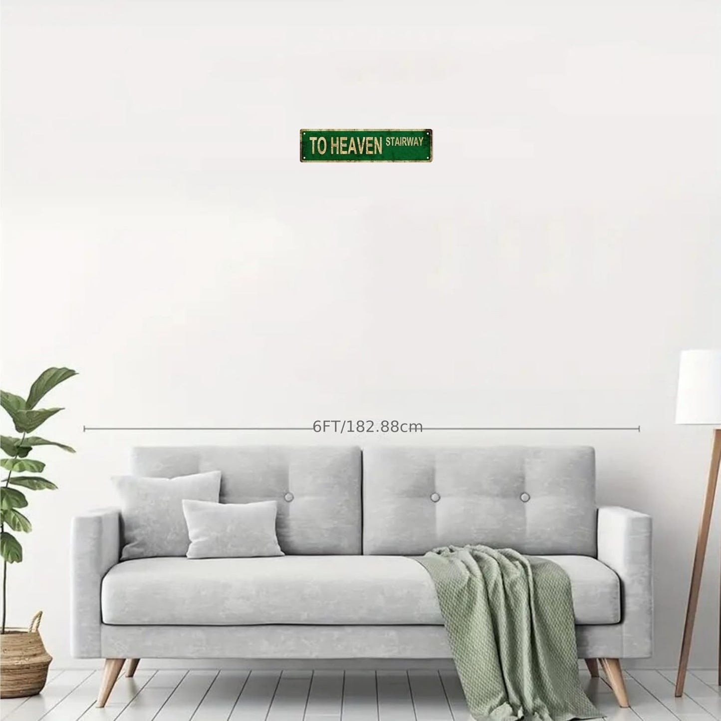 TO HEAVEN STAIRWAY Vintage Metal Tin Sign, Street Sign, Home Decor, Room Decor, Wall Decor, Bathroom Decor, Bar Decor, Cafe Decor, Garage Decor, 16 x 4 Inch