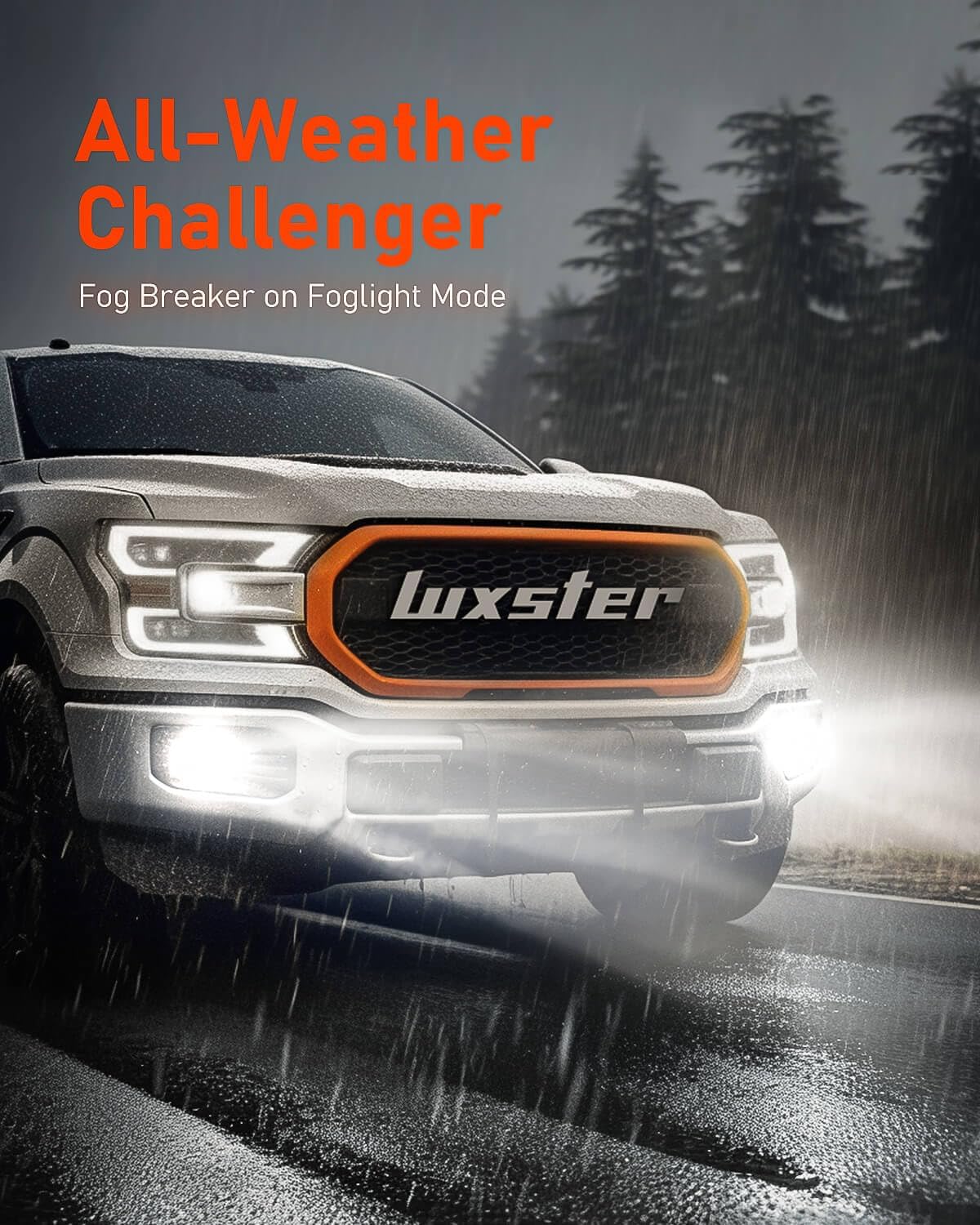 LUXSTER Punisher H11 H9 LED Bulbs, H8 H16 Foglight, 40000LM Ultra Bright, Triple Copper Pipes Cooling Tech(Unique), Plug-N-Play Installation, 6000K Pure White, IP68 Waterproof, Pack of 2