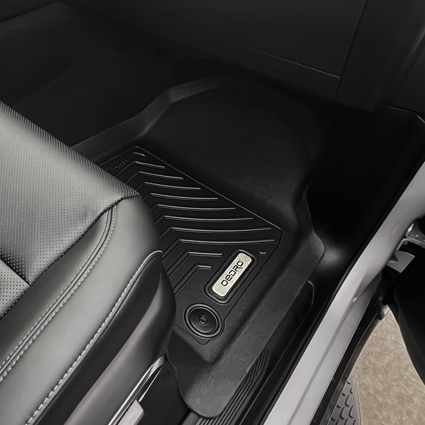 OEDRO Floor Mats Accessories Set (Full Set + Cargo) Fit for 2022-2025 Jeep Wagoneer, Custom Fit TPE All-Weather Floor Liners, Black