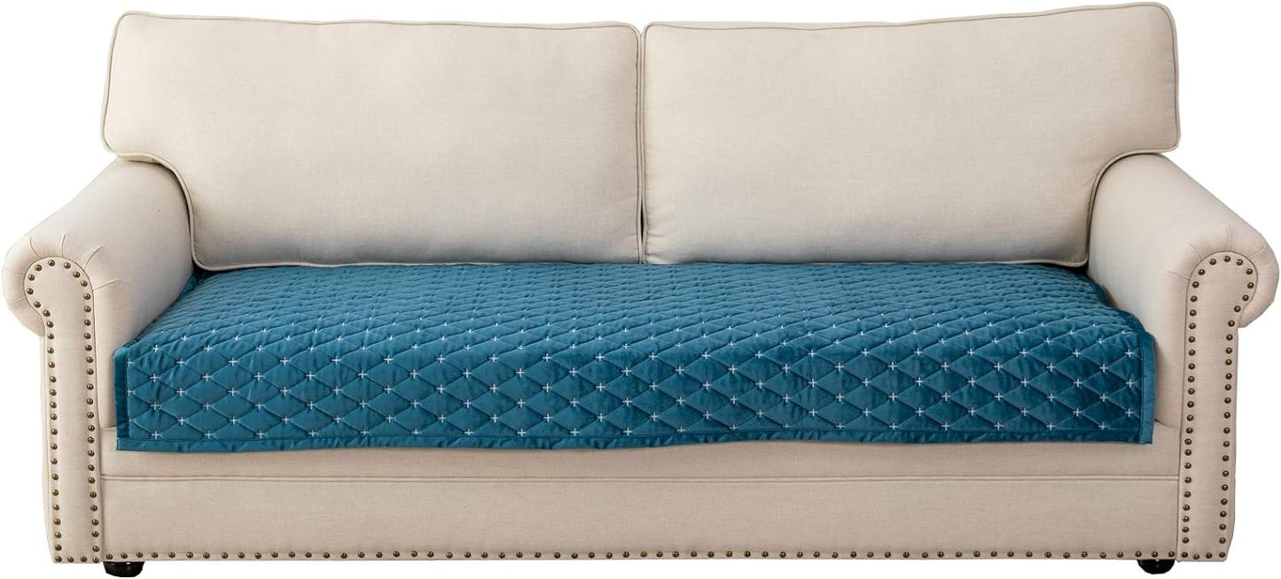 Eismodra Couch Cover,Sectional Couch Covers,Sofa Covers for 3 Cushion Couch,Anti-Slip Sofa Slipcovers for Dogs Cats Kids Loveseat Recliner L Shaped Armrest Backrest,Blue 43''x70''(Only 1 Piece)