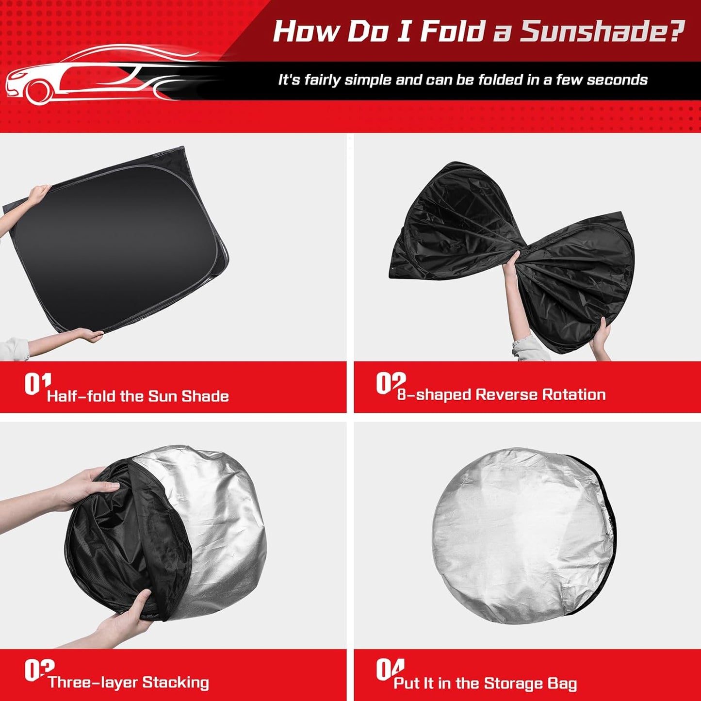 ARISMOTOR Windshield Sun Shade for Ni-ssan Frontier 2022-2025 2026, Custom Fit Foldable Front Window Sunshade Sun Visor Protector, Block UV Rays Keep Your Car Cooler