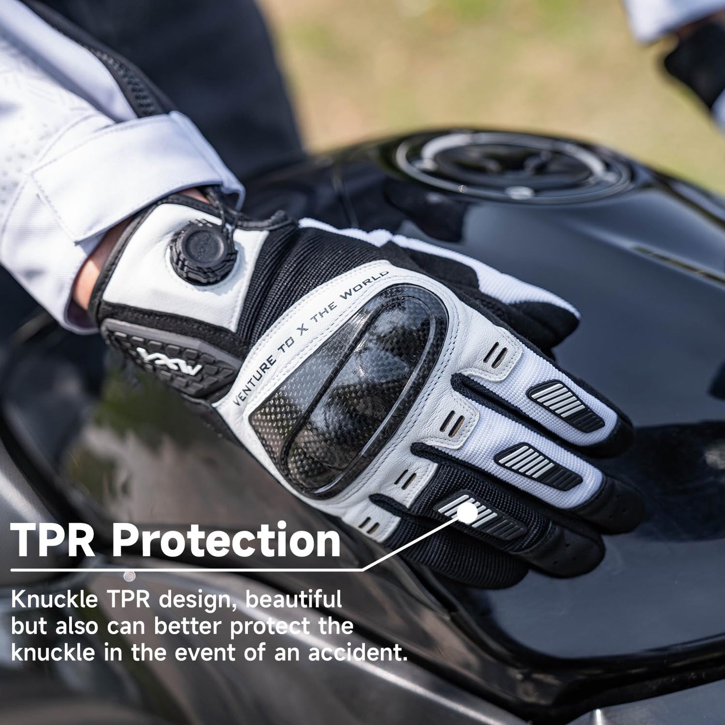 VXW High Protection Motorcycle Gloves for Men - Gel Palm Sliders& Joints Protection Design, High-Speed Sports Gear for MTB/ATV/BMX/Motocross/Racing/Dirt Bike Gear