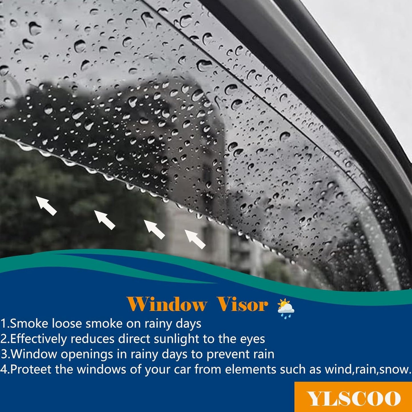 Window Visors Rain Guards fits 2017-2025 Pacifica, Out-Channel Window Wind Deflectors Vent Shades Accessories, Dark Smoke 4 Pcs, 2018 2019 2020 2021 2022 2023 2024