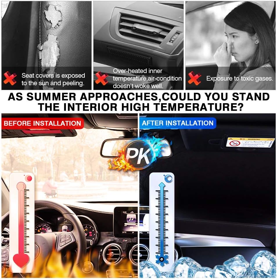 KUST Windshield Sun Shade for 2019-2025 2026 Subaru Ascent Accessories Window Sunshade Sun Visor Protector Foldable Blocks UV Rays Keep Car Cooler