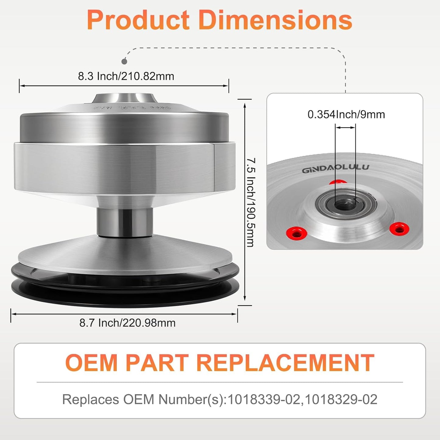 Club Car Drive Clutch,Club Car DS Parts,Golf Cart Precedent Clutch Kit,Primary Clutch With Max 5000 R.P.M Replace Nivel 5700/CP0020 (1997-2015)