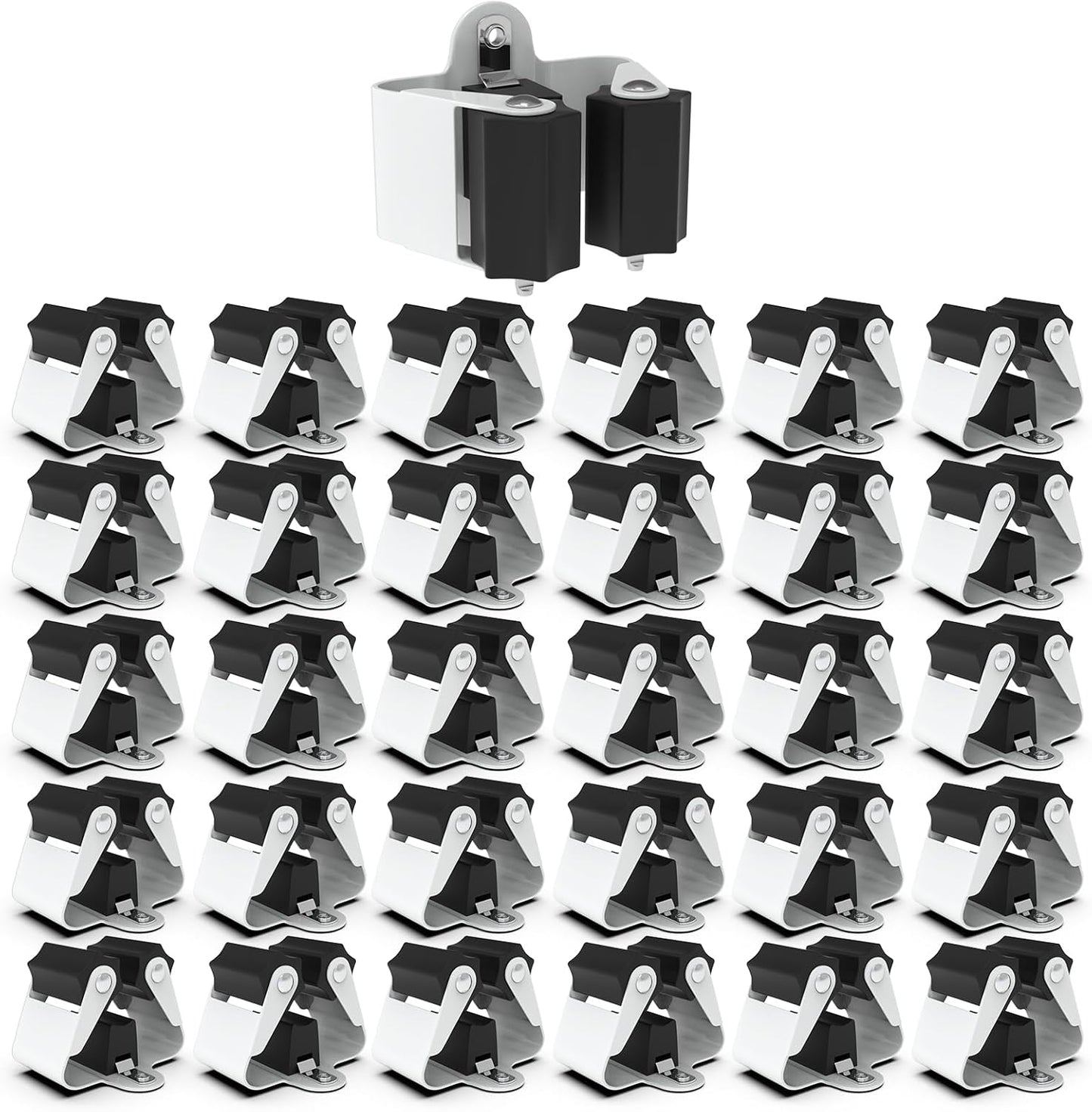 3-H Broom Hanger,Mop Holder Wall Mount 30 Pack, Broom Holder Wall Mount for Hanging and Organizing Shovel,Rake,Brush,Yard Tools in Kitchen,Laundry Room,Bathroom,House(Black)