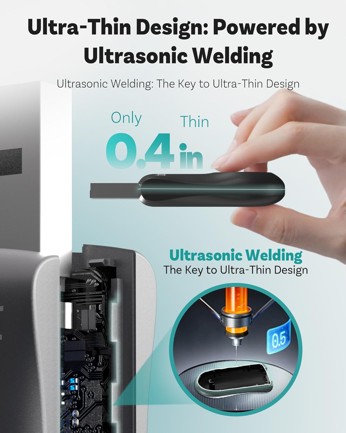 OTTOCAST Mini 2025-2-in-1 Wireless CarPlay/Android Auto Adapter, 5GHz WiFi, Auto Connect for 2016+ Cars