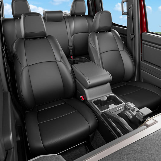 PTYYDS Car Seat Covers Compatible with 2024 2025 Toyota Tacoma Seat Protector Black Full Set Cover Replacement for 2024 2025 Toyota Tacoma Accessories