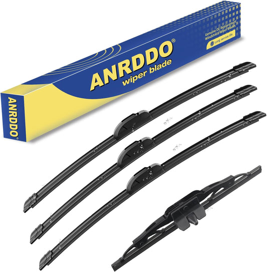 3 Wipers Factory Replacement For 2007-2014 Toyota FJ Cruiser Original Equipment Replacement Windshield Wiper Blades Set 16"+14"+14"+10" (Set of 4)