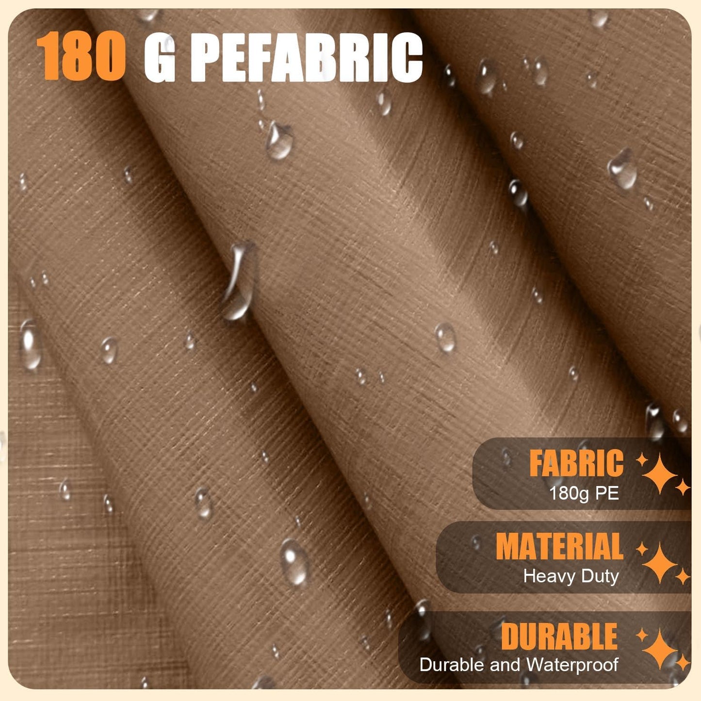 Carport Canopy 10'x20' Heavy Duty Replacement Cover, Beefull Carport Replacement Canopy for Car Garage, Waterproof & UV Protected Tarp with Ball Bungees, Beige(Frame is not Included)