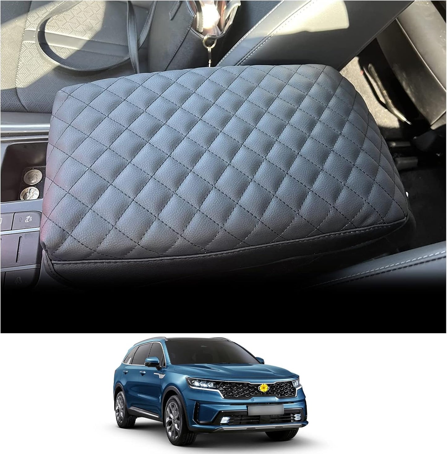 CDEFG Sorento Center Console Cover: Armrest Cover Center Console Pad for 2021 2022 Sorento Car Interior Accessories Arm Rest Protective Cover Scratch Resistance