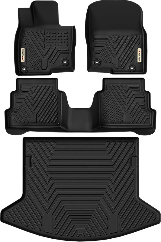 YITAMOTOR Floor Mats & Cargo Mats Set Fit for Mazda CX-5 2017-2021, Custom Fit TPE All Weather Mazda CX-5 CX5 Floor Liners Set